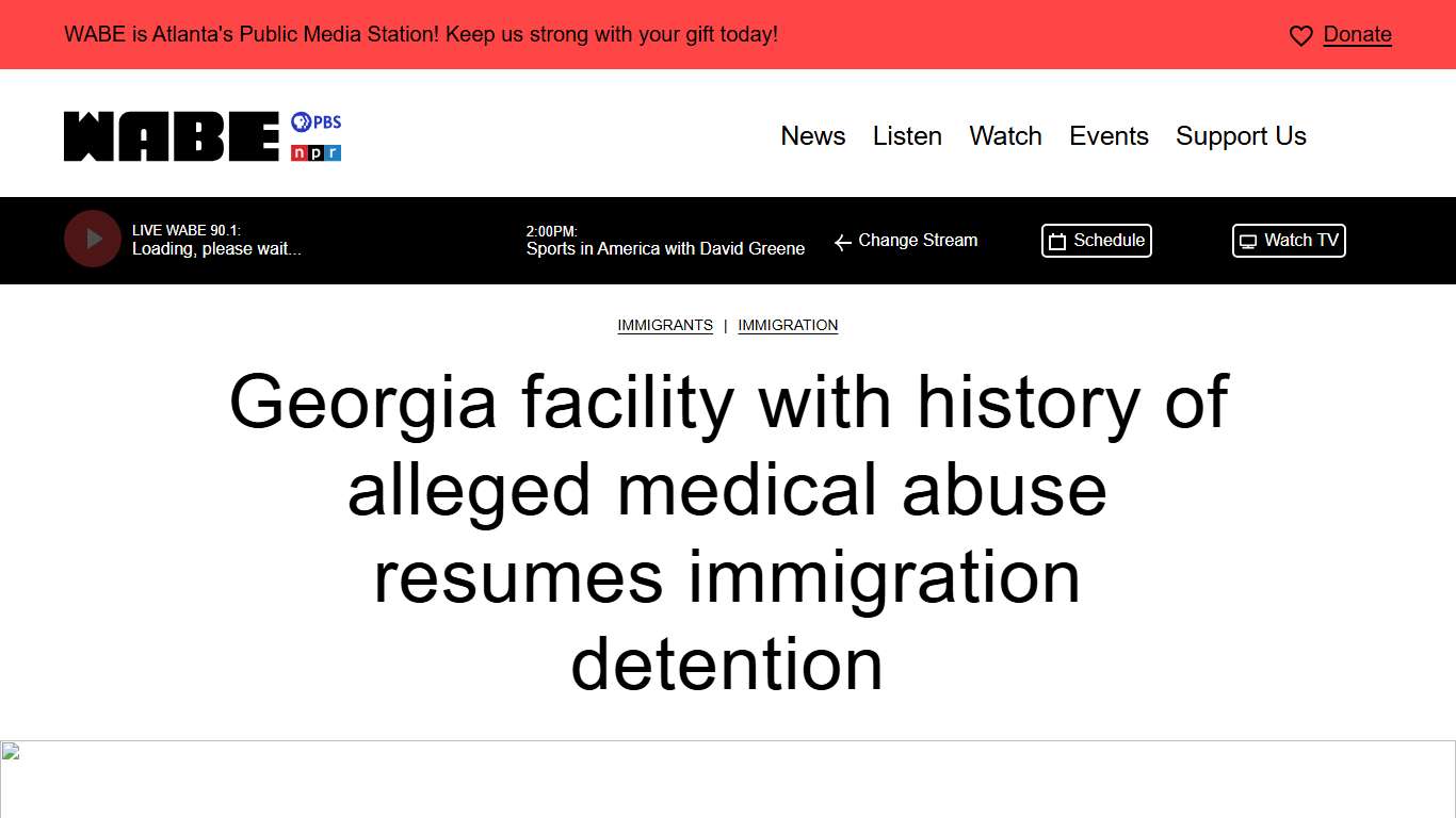 Georgia facility with history of alleged medical abuse resumes immigration detention – WABE